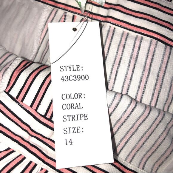 JADE by Melody Tam Striped Ruffle Trimmed Shorts 14 NWT - Picture 7 of 7